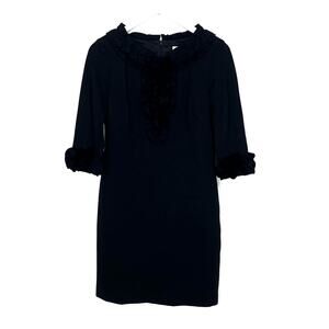 Trina Turk Black Ruffle Dress